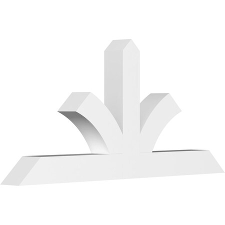 Ekena Millwork Richland Architectural Grade PVC Gable Bracket, 72"W x 33"H x 6"D x 6"F, 11/12 Pitch GBP072X33X0606RIC00